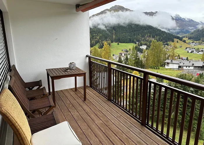 公寓 Cosy Palueda In Davos-dorf With A Breathtaking View *